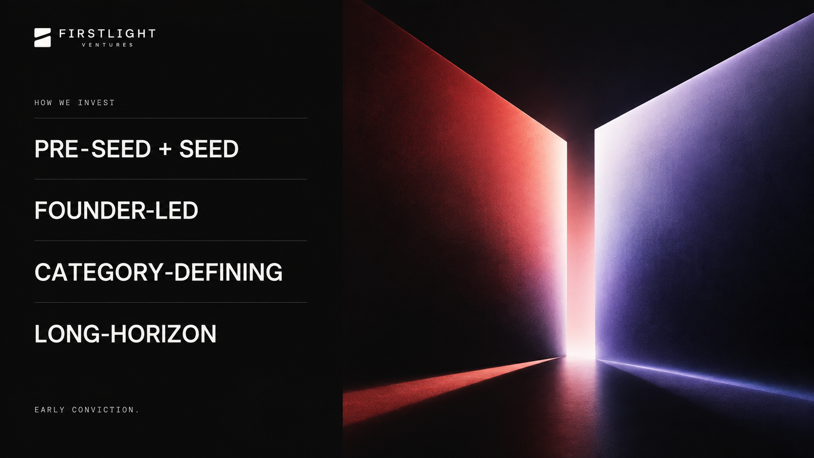 FIRSTLIGHT — How we invest — investment strategy
